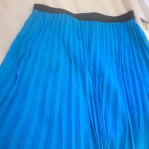 Blue pleated skirt